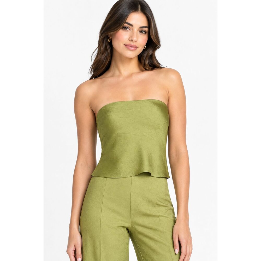 VINCE Olive Green Trapeze Cami Tank Top Women Size 8 NWT